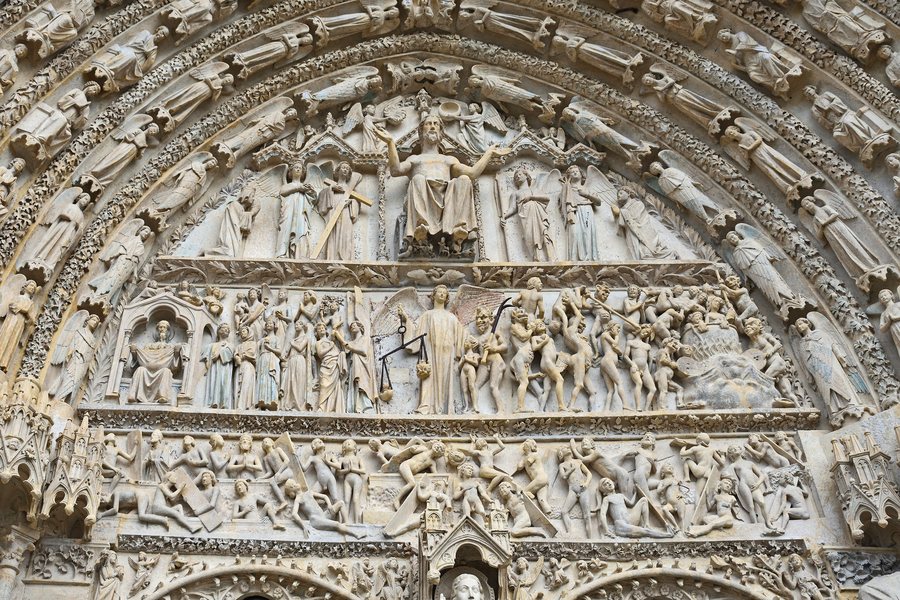 File:Bourges Cathedral Last Judgement portal 1.jpg