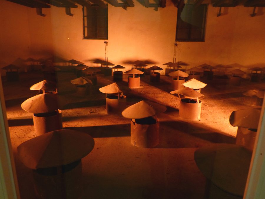 Interior of the malt house of the Aldersbach brewery