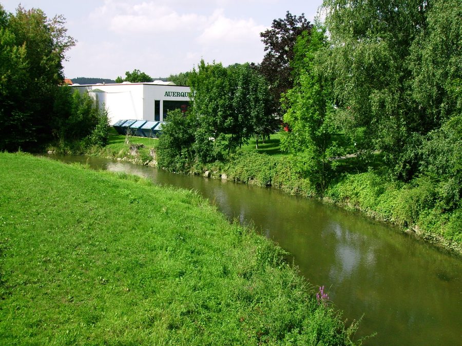 Kesseltal near Bissingen with the Kessel river and the surrounding landscape