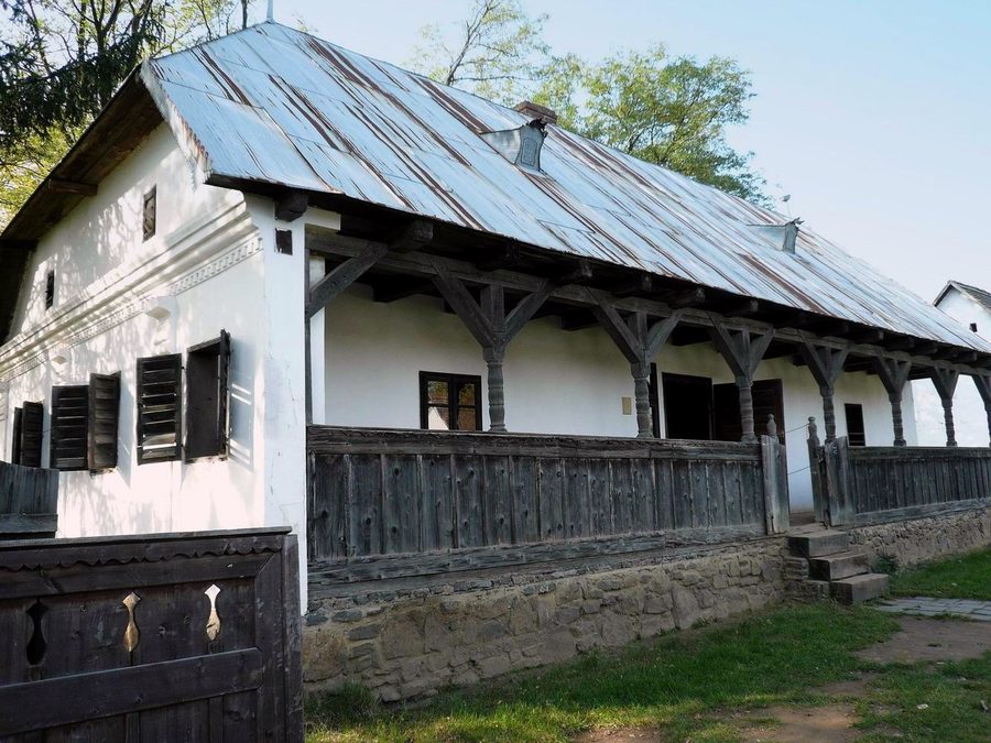 A traditional building at the Sóstó Open Air Museum near Nyíregyháza.
