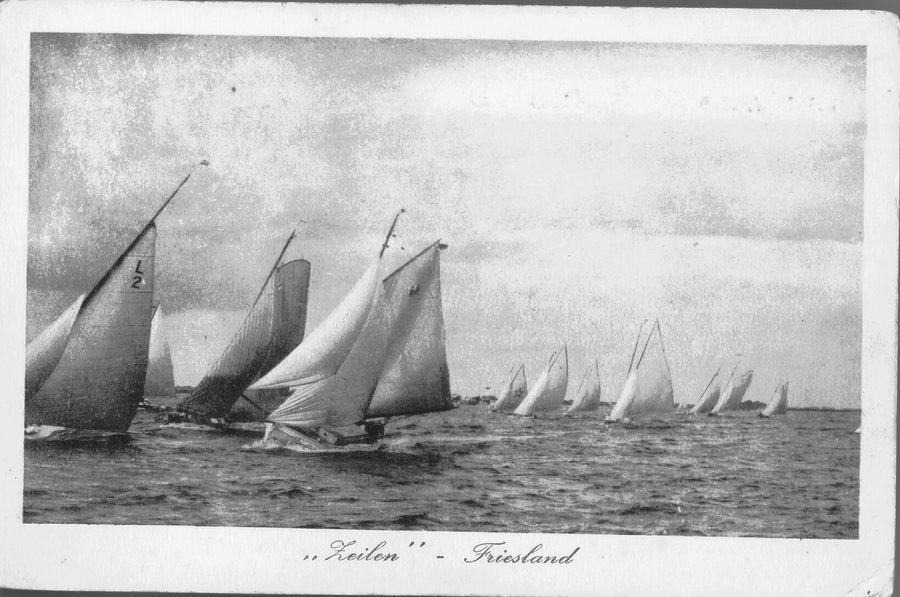 Historic sailing regatta on Frisian waters near Sneek