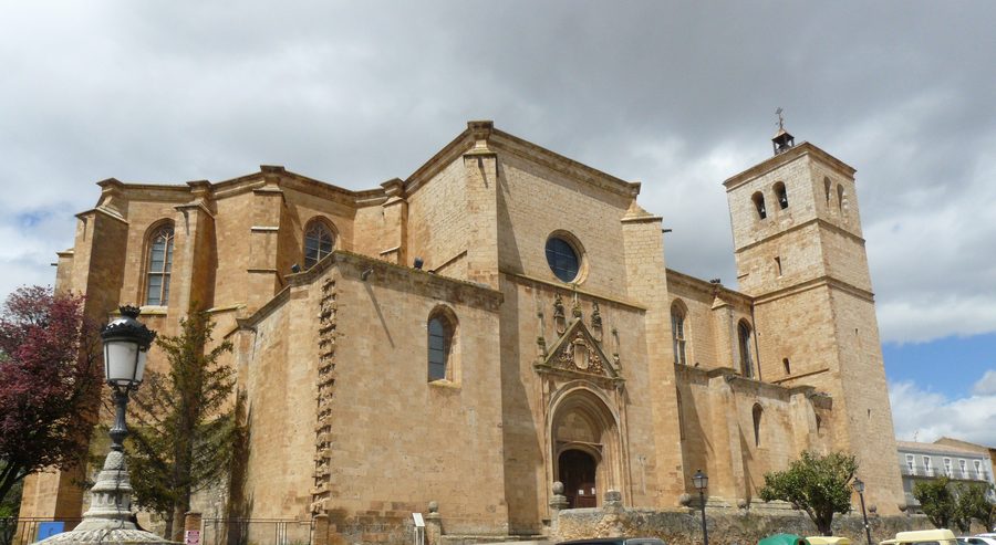 View of the Collegiate Church of Santa MarĂa del Mercado in Berlanga de Duero