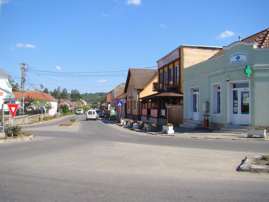 A village scene in Crasna, Sălaj County, Romania.