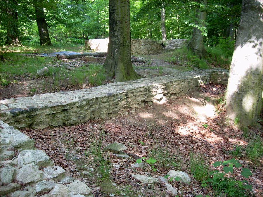 Castle ruin at Kirchenteich near Nennewitz in the Wermsdorf Forest