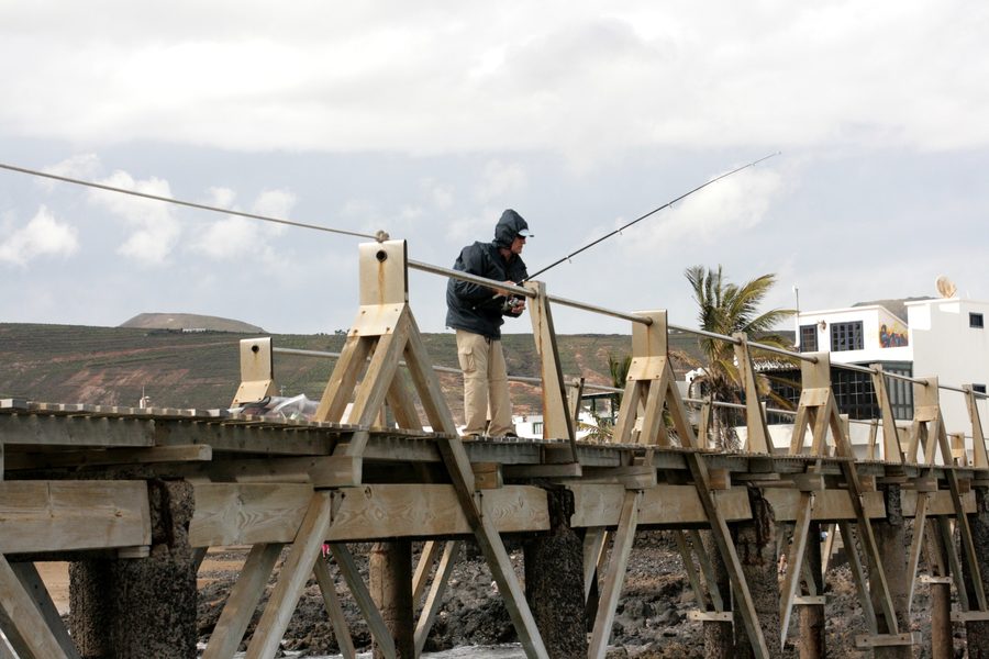Pier on Calle de la Playa in Arrieta on Lanzarote
