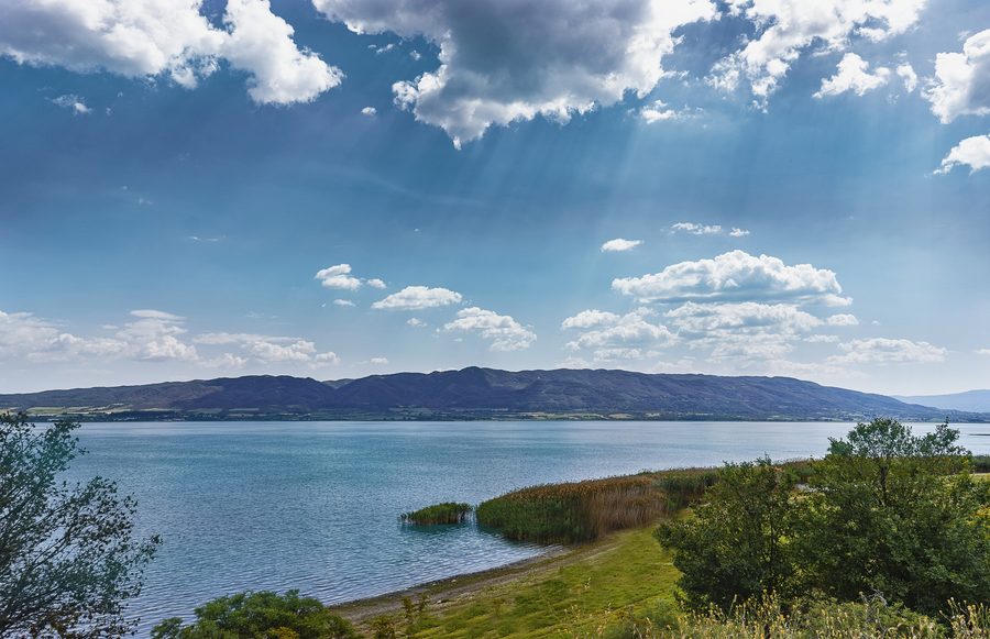 Lake Volvi in Central Macedonia, Greece