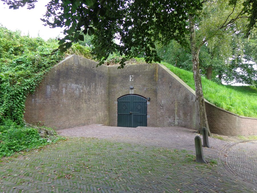 Bastion Katten in Naarden-Vesting with a historic fortification structure