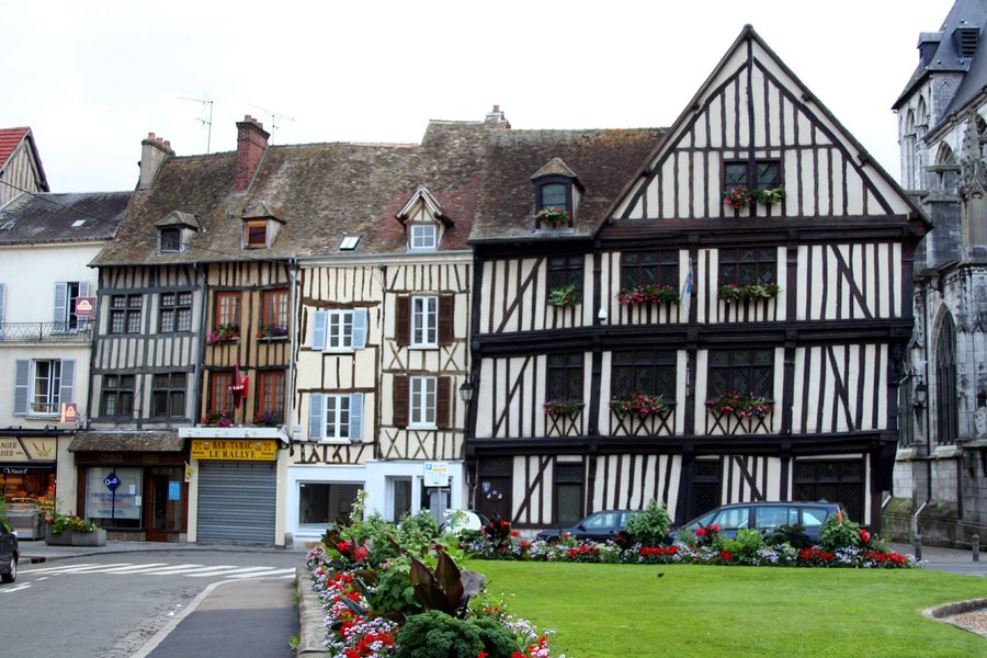 Half-timbered houses in Vernon, Eure, France