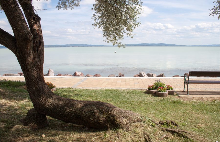Beach in Balatonakali on Lake Balaton