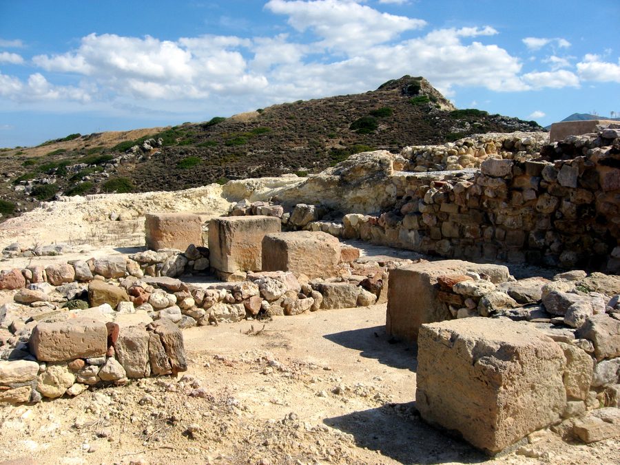 Minoan archaeological site of Petras in eastern Crete