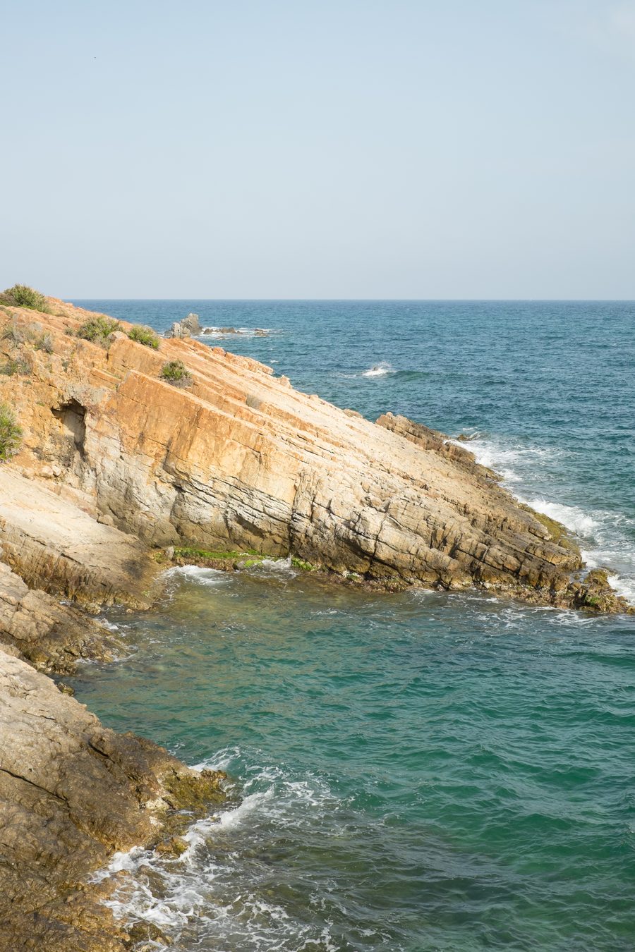 Rocky coast at El Haouaria, Tunisia