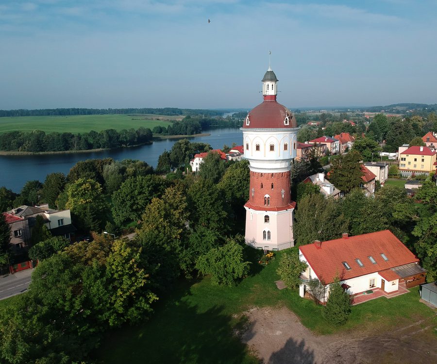 Historic water tower in Ełk