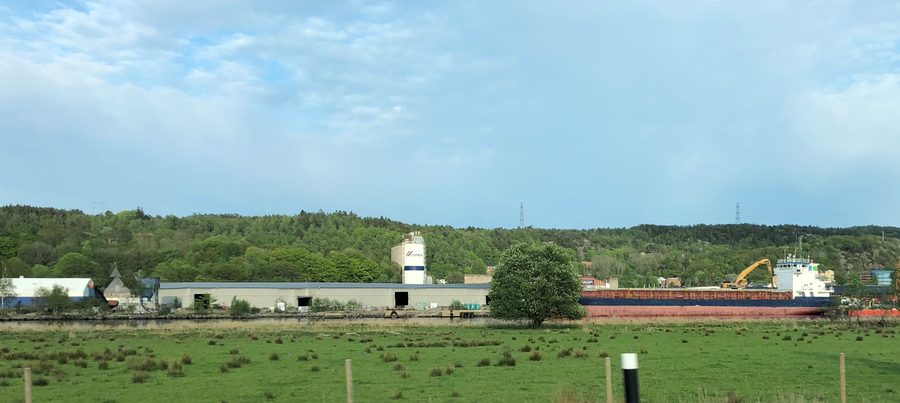 Göta älv near Surte in the municipality of Ale with riverside scenery