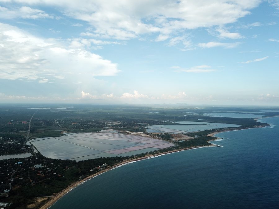 View of the salt plant in Hambantota