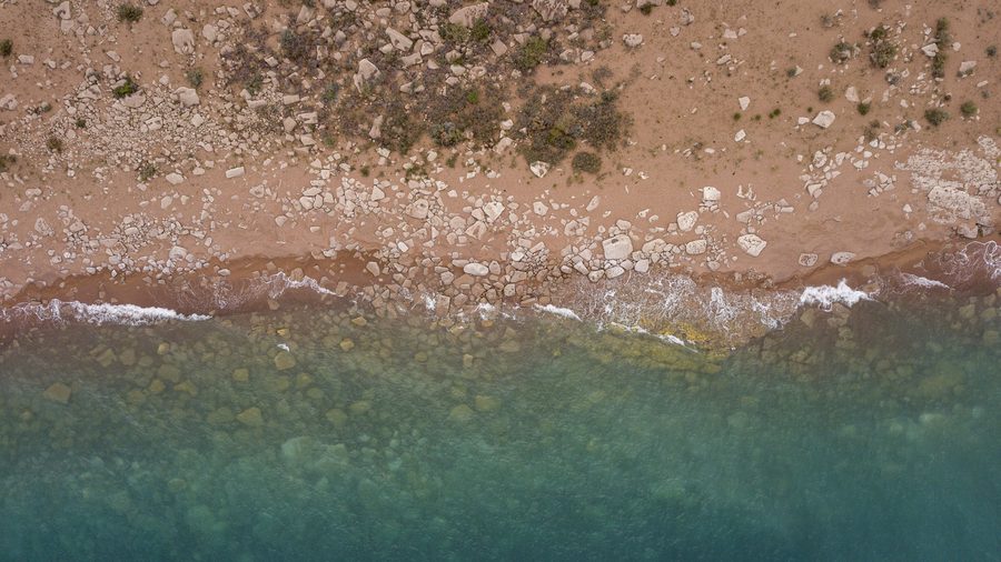Landscape on the south shore of Issyk-Kul