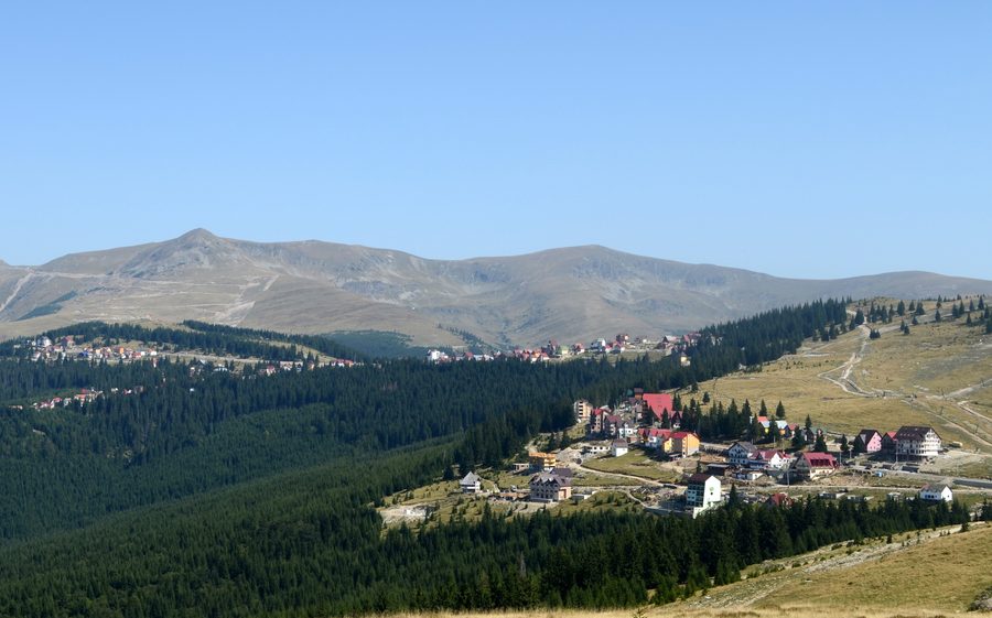 View of the mountain resort Rânca in Gorj County