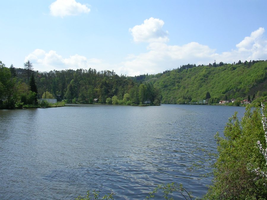 Confluence of the Vltava and Sázava near Davle