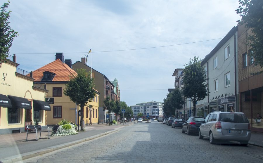 Storgatan street in Vetlanda, Sweden