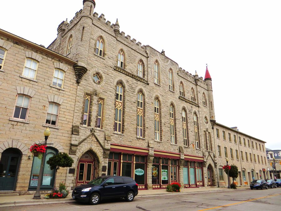 Historic St. Marys Opera House made of limestone in St. Marys, Ontario