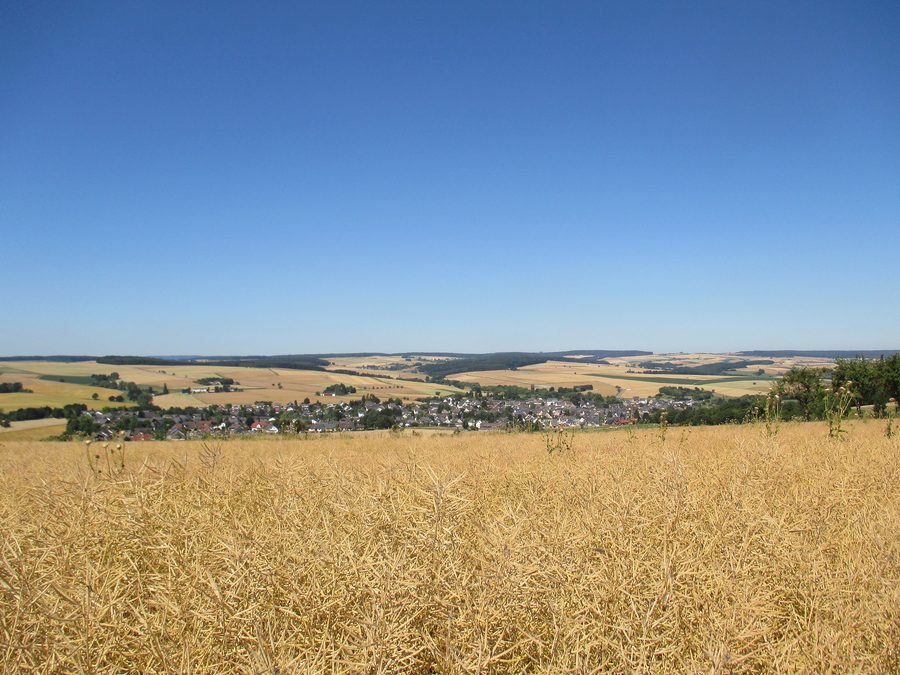 Rural landscape near Miehlen in the Taunus in Rhineland-Palatinate