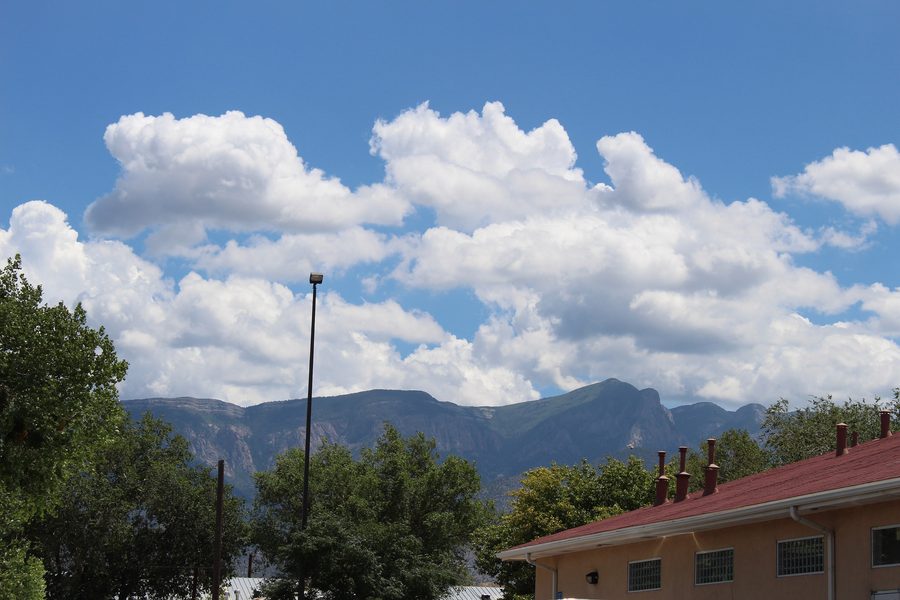 View onto Sandia Mountains near Bernalillo, New Mexico