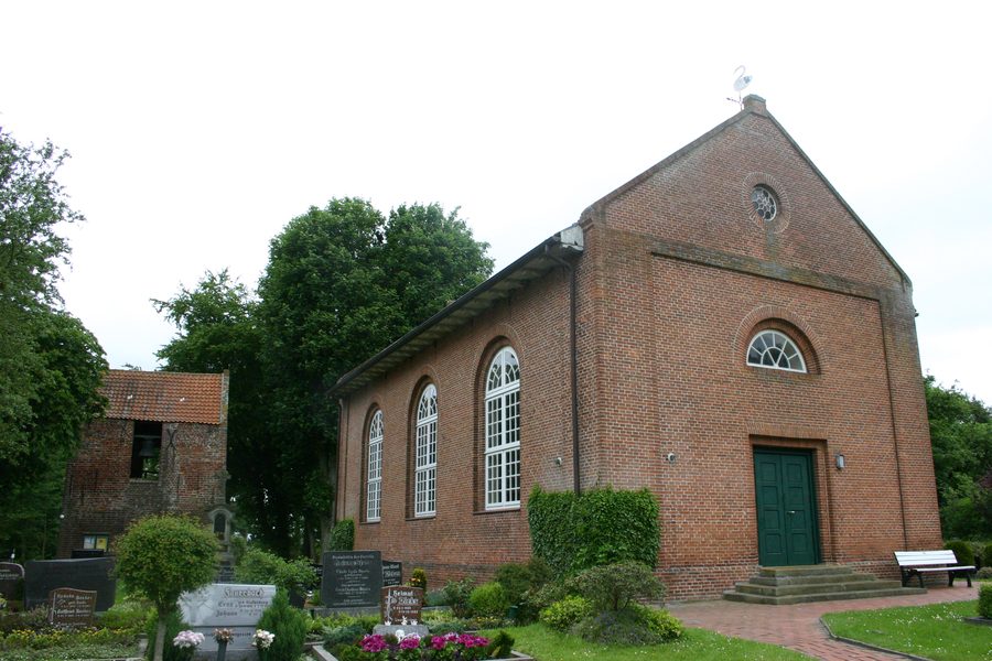 Historic St. Mary's Church in Thunum in the district of Wittmund, East Frisia