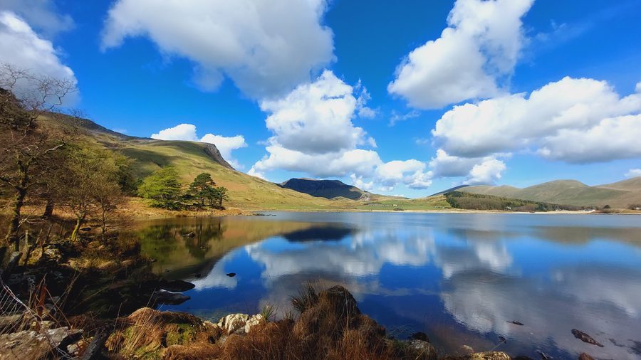 Llyn Y Gader and the Nantlle Ridge in the wider Nantlle Valley landscape