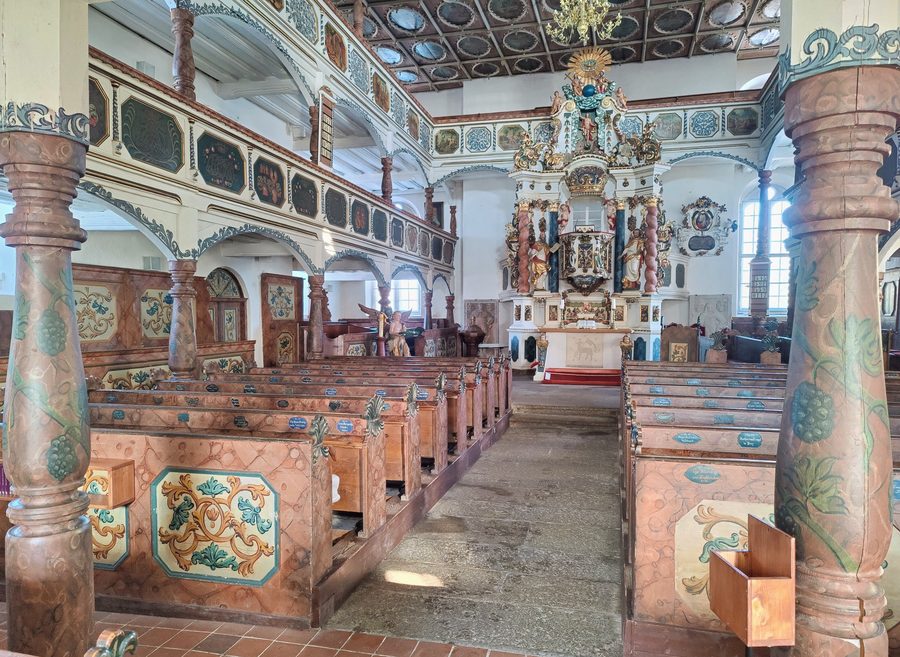 Exterior view of the Protestant Lutheran Church of St. Aegidien in Regnitzlosau