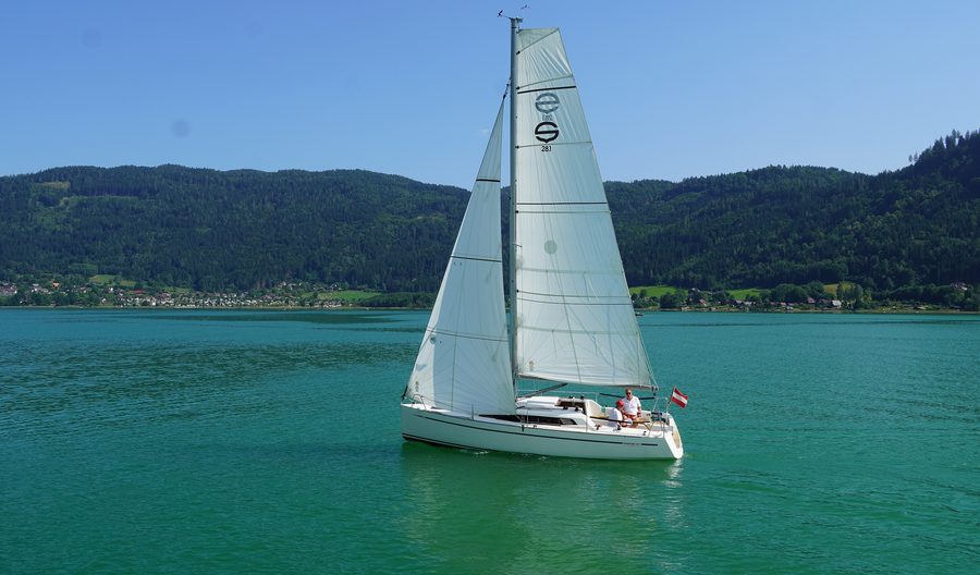 Sailboat on Lake Ossiach in Carinthia