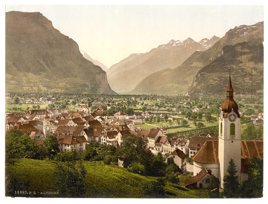View of Altdorf in Uri