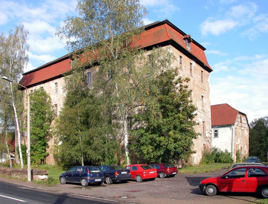Schloss Stolberg in Schwarza, eine ehemalige Wasserburg aus dem 13. Jahrhundert