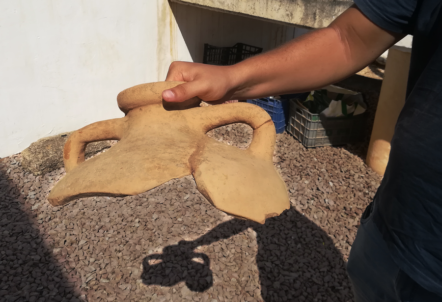 Fragment of a Dressel 20 amphora found at the Almadrava site, Els Poblets