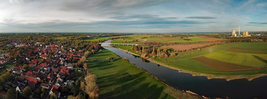 Luftaufnahme von Petershagen in Nordrhein-Westfalen