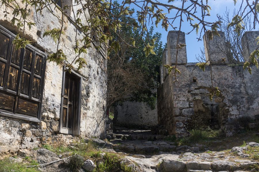 Historic stone houses and ruins in Kayaköy
