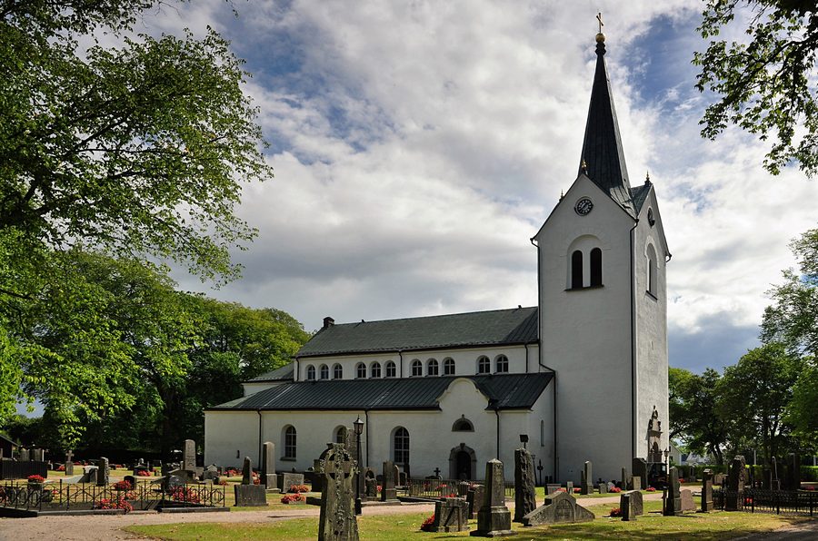 Exterior of Vetlanda Church in Vetlanda, Sweden