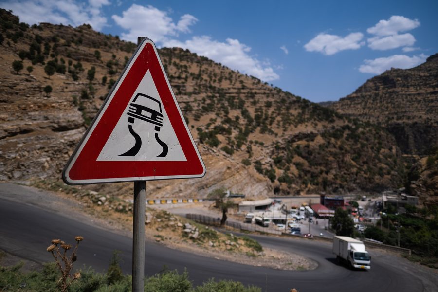 Mountain landscape along the road outside Shaqlawa in Erbil Governorate