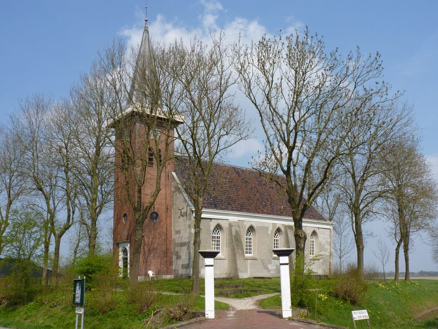Historic church of Saaxumhuizen in Groningen