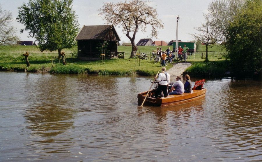 Kronsnest ferry on the Krückau in Schleswig-Holstein
