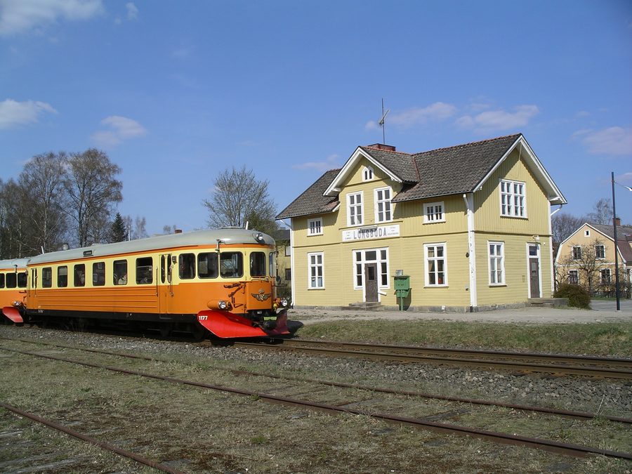 Bahnhof Lönsboda in Schweden