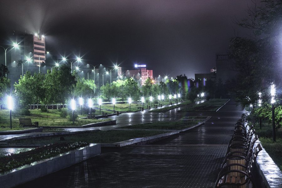 Microdistrict 3 in Stepnogorsk, Kazakhstan