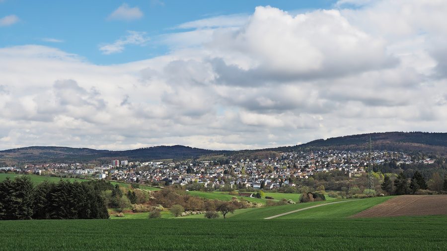 Partial view of Taunusstein-Bleidenstadt and Hahn