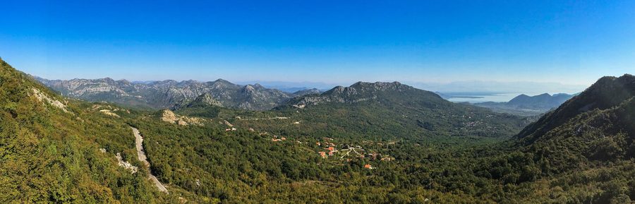 Panoramic view over Lake Skadar in Montenegro