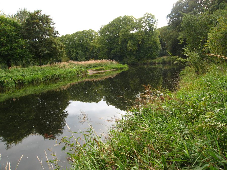 Ruhige Biegung des River Don nahe Kemnay