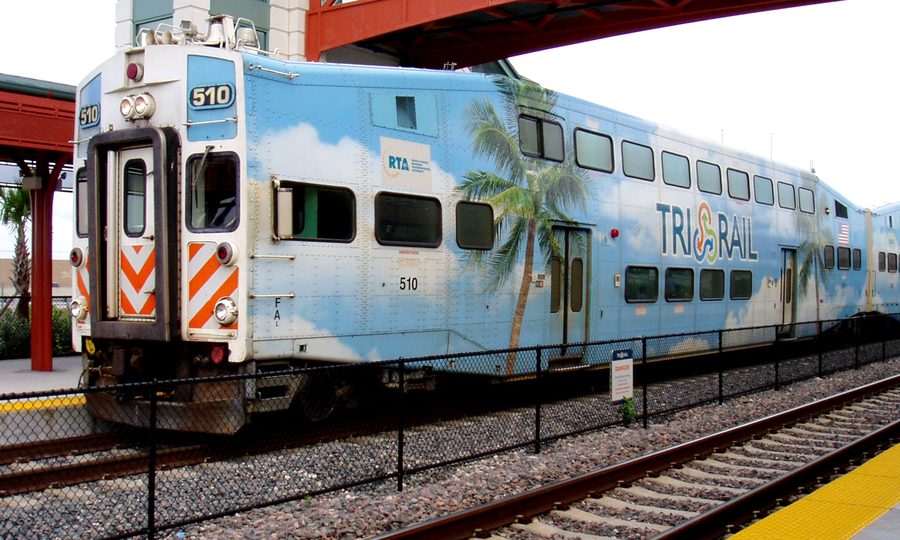 Tri-Rail train at Delray Beach station