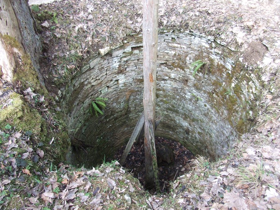 Historic wolf pit at the Schernfeld Forest Experience Centre