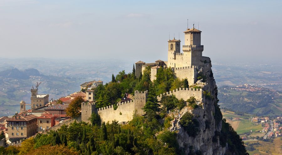 Guaita fortress tower on Monte Titano