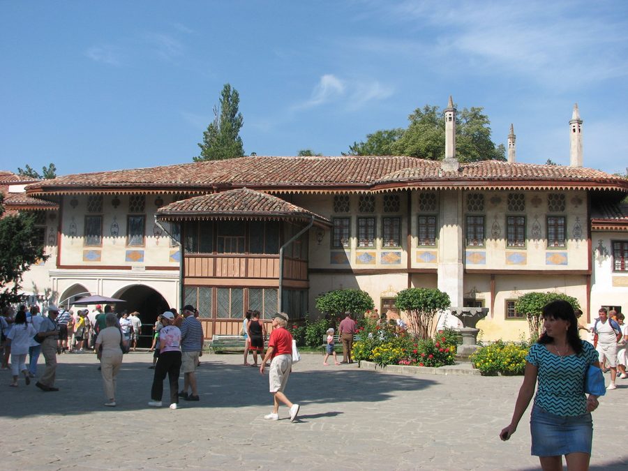The main building of Bakhchisaray Palace in Crimea.