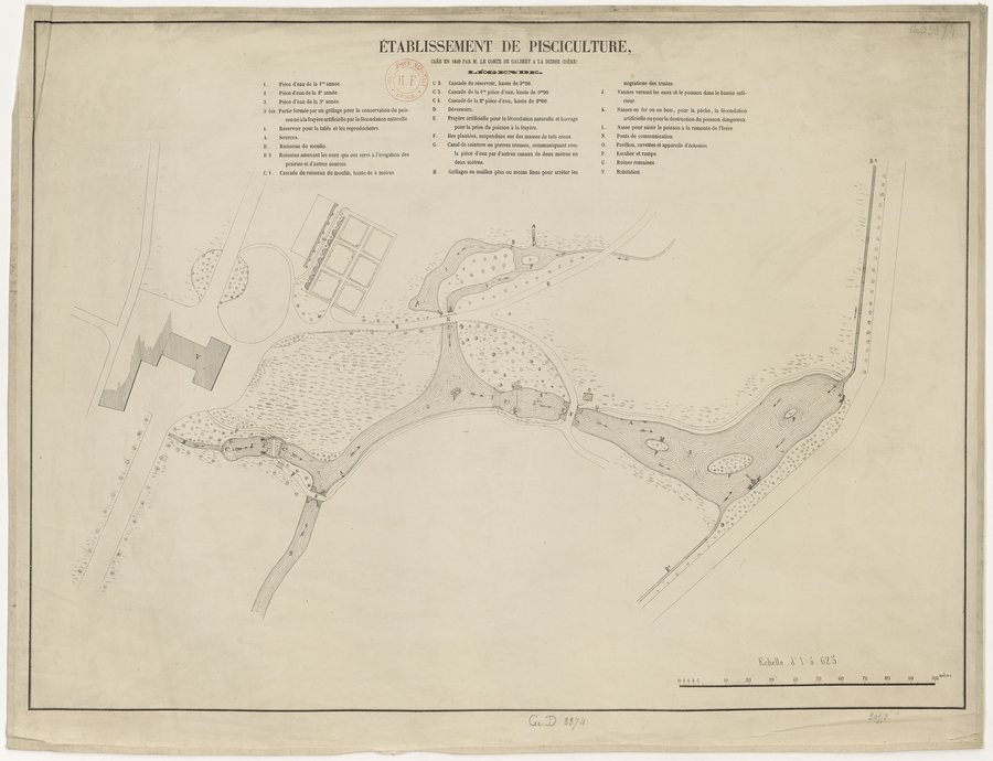 File:Etablissement de pisciculture créé en 1849 - par M. le comte de Galbert, à La Buisse (Isère) - btv1b8442177p.jpg