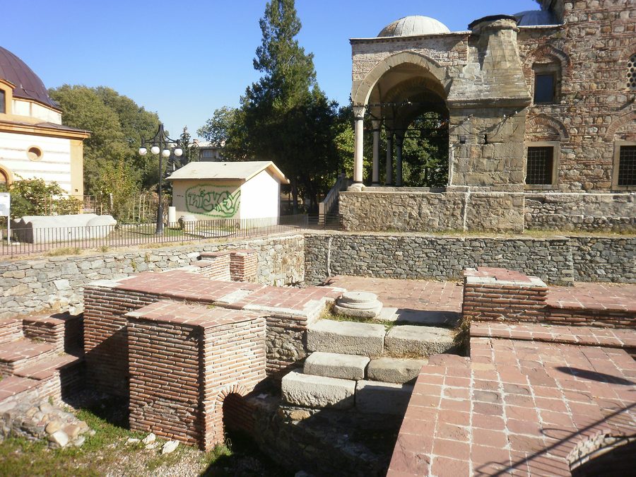 The Roman thermae complex in Kyustendil, showing the town’s spa heritage.