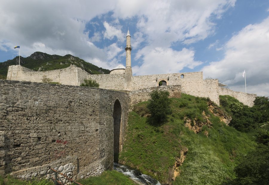 Travnik Fortress above the historic town in Bosnia and Herzegovina